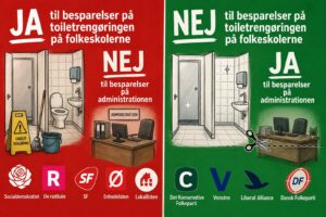 Konservativ politik i Gladsaxe er at tage hånd om problemerne med beskidte skoletoiletter og alt for stort forbrug på administration.
